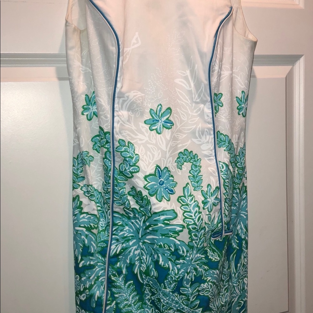 Lilly Pulitzer White & Blue Floral Dress